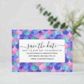 ピンクパープルブルーティール(緑がかった色)ウォーターカラーマーメイドはかりで測 セーブザデート (スタンド正面)