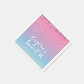 ピンクパープルブルーディップバースデーパーティーカスタム スタンダードカクテルナプキン (角)