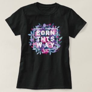 ピンクパープルブルーフローラビプライド Tシャツ