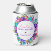 ピンクパープルブルーフローラブライダルシャワー 缶クーラー (缶裏面)