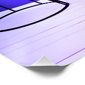 ピンクパープルブルーフローラ椅子の椅子ai art lamp ポスター (コーナー)