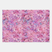 ピンクパープルブルーマーメイド ラッピングペーパーシート (正面)