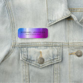 ピンクパープルブルー光沢のあるステンレス鋼メタル 名札 (インサイチュ)