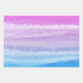 ピンクパープルブルー模様品種パック ラッピングペーパーシート (正面2)