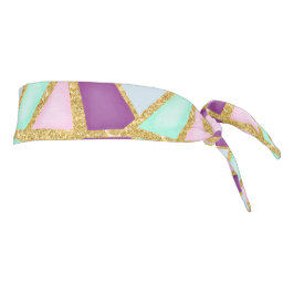 ピンクパープルブルー(金ゴールド付き) きらきら光る「like」 タイヘッドバンド