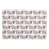 ピンクパープルブレックファストトースターパストリージャンクフード 枕カバー (裏面)