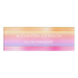 ピンクパープルプロフェッショナルホイルモダン 名札