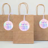 ピンクパープルホログラフィックキンセアニェラありがとう ラウンドシール