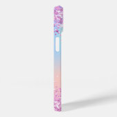 ピンクパープルホログラフィック名スクリプト Case-Mate iPhoneケース (裏面 / 右)