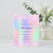 ピンクパープルホログラフィック18th誕生日の予算 (スタンド正面)