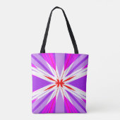 ピンクパープルホワイトレッドスーパーショッピングスターバスト トートバッグ (裏面)