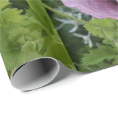 ピンクパープルポピーフローラ花ラッピング紙 ラッピングペーパー (ロールコーナー)