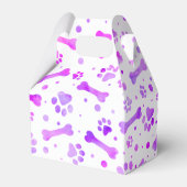 ピンクパープルポー印刷水彩誕生日 フェイバーボックス (裏面サイド)