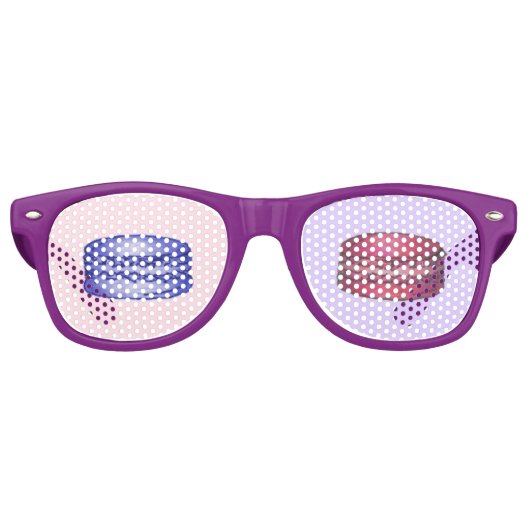 ピンクパープルマカロン フランス菓子 クッキー レトロサングラス (正面)