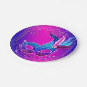 ピンクパープルマスカレードパーティー ペーパープレート (アングル)