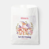 ピンクパープルマッシュルーム秋誕生日バッグ フェイバーバッグ (正面)