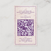 ピンクパープルマンダラヨガ霊気癒し瞑想 名刺 (裏面)