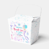 ピンクパープルマーメイドガール1st誕生日ありがとう フェイバーボックス (正面サイド)