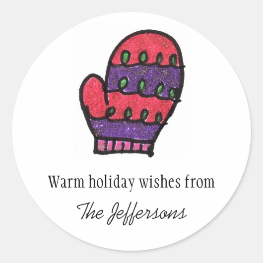 ピンクパープルミッテン ラウンドシール (正面)