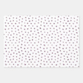 ピンクパープルミントグリッタードット誕生日 ラッピングペーパーシート (正面3)