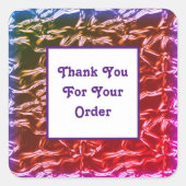ピンクパープルメタリックのご注文ありがとうございます スクエアシール (正面)