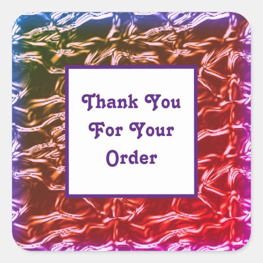 ピンクパープルメタリックのご注文ありがとうございます スクエアシール (正面)