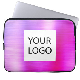 ピンクパープルメタリック-カスタムロゴの販促 ラップトップスリーブ