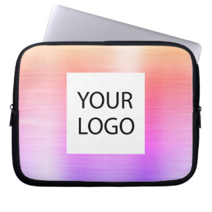 ピンクパープルメタリック-カスタムロゴの販促 ラップトップスリーブ