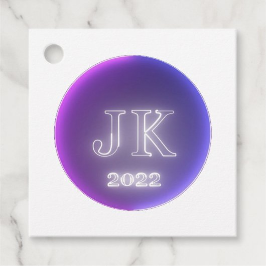 ピンクパープルメッセージカード2022 フェイバータグ (正面)