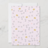 ピンクパープルユニコーンフーバーマジカル4th誕生日 招待状 (裏面)