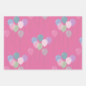 ピンクパープルユニコーン誕生日 ラッピングペーパーシート (正面3)