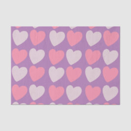ピンクパープルラブハート 薄葉紙