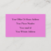 ピンクパープルラベガーリーンダートレンディーイベントプランナー 名刺 (裏面)