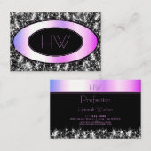 ピンクパープルラムルーグラデーショングリッタースターズブティック 名刺 (正面/裏面)