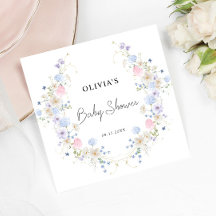 ピンクパープルリトルワイルドフラワーガールベビーシャワー