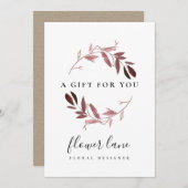 ピンクパープルリースギフト券カード シーズンカード (正面/裏面)