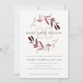 ピンクパープルリースANY YEAR ANNIVERSARYカード サンキューカード (正面)