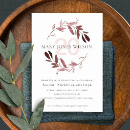 ピンクパープルリースANY YEAR ANNIVERSARYカード サンキューカード