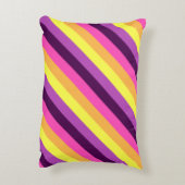 ピンクパープルレトロストライプアクセント枕 アクセントクッション (裏面(縦))