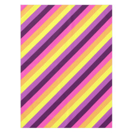 ピンクパープルレトロストライプズスモールテーブルクロス テーブルクロス