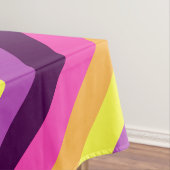 ピンクパープルレトロストライプズスモールテーブルクロス テーブルクロス (インサイチュ)