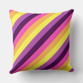 ピンクパープルレトロストライプズビッグ装飾用クッション クッション (裏面)