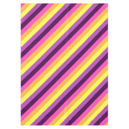 ピンクパープルレトロストライプズミディアムテーブルクロス テーブルクロス