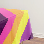ピンクパープルレトロストライプズミディアムテーブルクロス テーブルクロス (インサイチュ)