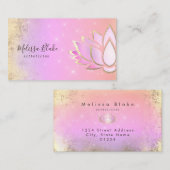 ピンクパープルロータスデザイン 名刺 (正面/裏面)