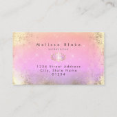 ピンクパープルロータスデザイン 名刺 (裏面)