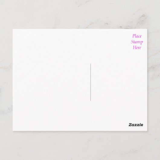 ピンクパープルロータスフラワー空白のフローラはがき ポストカード (裏面)