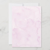 ピンクパープルワイルドフラワーズベビーイン開花ベビーシャワー 招待状 (裏面)