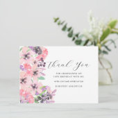 ピンクパープルワイルドフラワー30歳の誕生日ありがとう (スタンド正面)