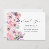 ピンクパープルワイルドフラワー50誕生日ありがとうございました